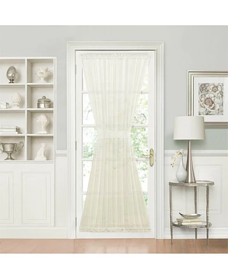 Kate Aurora Luxurious Batiste Sheer French Door Curtain Panel With Tieback