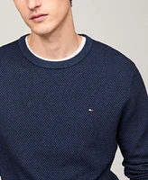 Tommy Hilfiger Men's Crewneck Two-Tone Cotton Cashmere Sweater