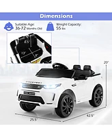 Gymax 12V Kids Ride On Car Licensed Land Rover Electric Vehicle w/ Remote Control Pink