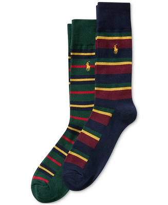 Polo Ralph Lauren Men's 2-Pk. Repp Striped Socks