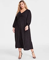 Robbie Bee Plus Embellished Ruched Maxi Dress