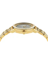 Versace Men's Swiss Gold Ion Plated Stainless Steel Bracelet Watch 40mm