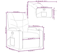 Massage Recliner Chair Gray Faux Leather