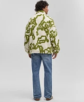 Mode of One Men's Jacquard Zip-Front Sherpa Jacket