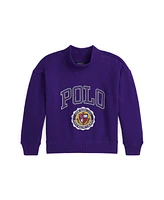 Polo Ralph Lauren Toddler And Little Girls Logo Crest Fleece Sweatshirt