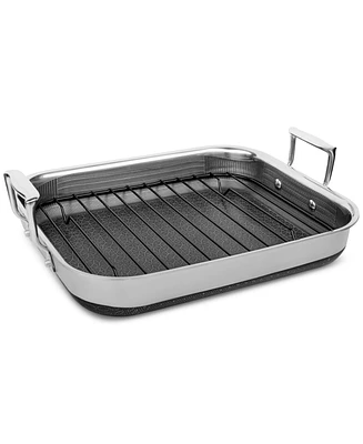 Livwell DiamondClad 14" x 12" Hybrid Nonstick Stainless Steel Roasting Pan with Rack