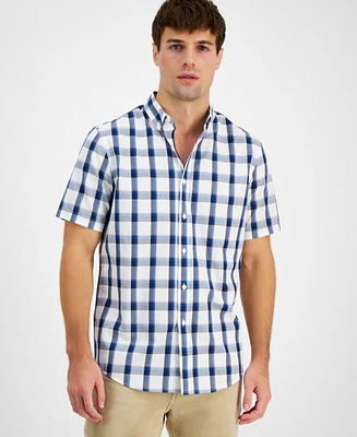 Club Room Men's Dewall Regular-Fit Plaid Button-Down Shirt, Created for Macy's