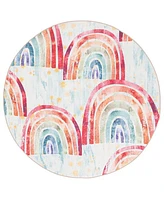 Safavieh Kids Playhouse Washable KPH252M 3'3"x3'3" Round Area Rug