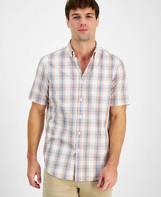 Club Room Men's Odulls Regular-Fit Plaid Button-Down Shirt, Created for Macy's