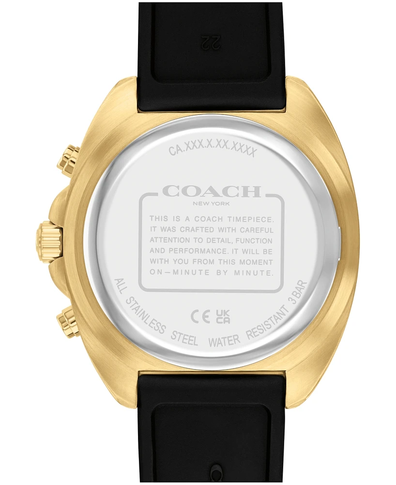 Coach Men's Charter Silicone Strap Watch 44.5mm