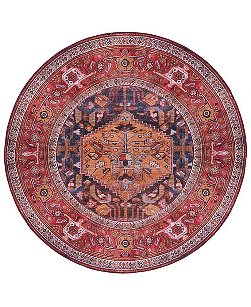 Safavieh Tucson Washable TSN127N 6'x6' Round Area Rug