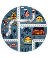 Safavieh Carousel Kids CRK197M 6'7"x6'7" Round Area Rug