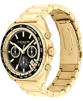 Coach Men's Charter Gold-Tone Stainless Steel Bracelet Watch 44.5mm