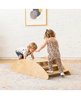 ECR4Kids Rocking Boat and Steps, Natural