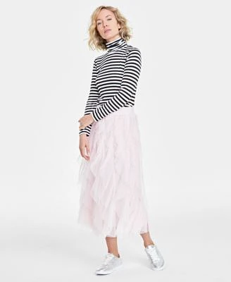 On 34th Womens Turtleneck Ruffled Skirt Sneakers Created For Macys