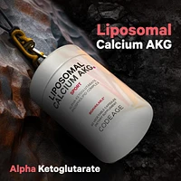 Codeage Liposomal Calcium Akg Supplement - Pure Alpha Ketoglutarate Acid - 2-Month Supply - Liposomal Delivery for Bioavailability