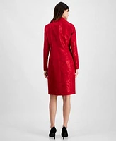 Kasper Floral Jacquard Topper Jacket Sheath Dress