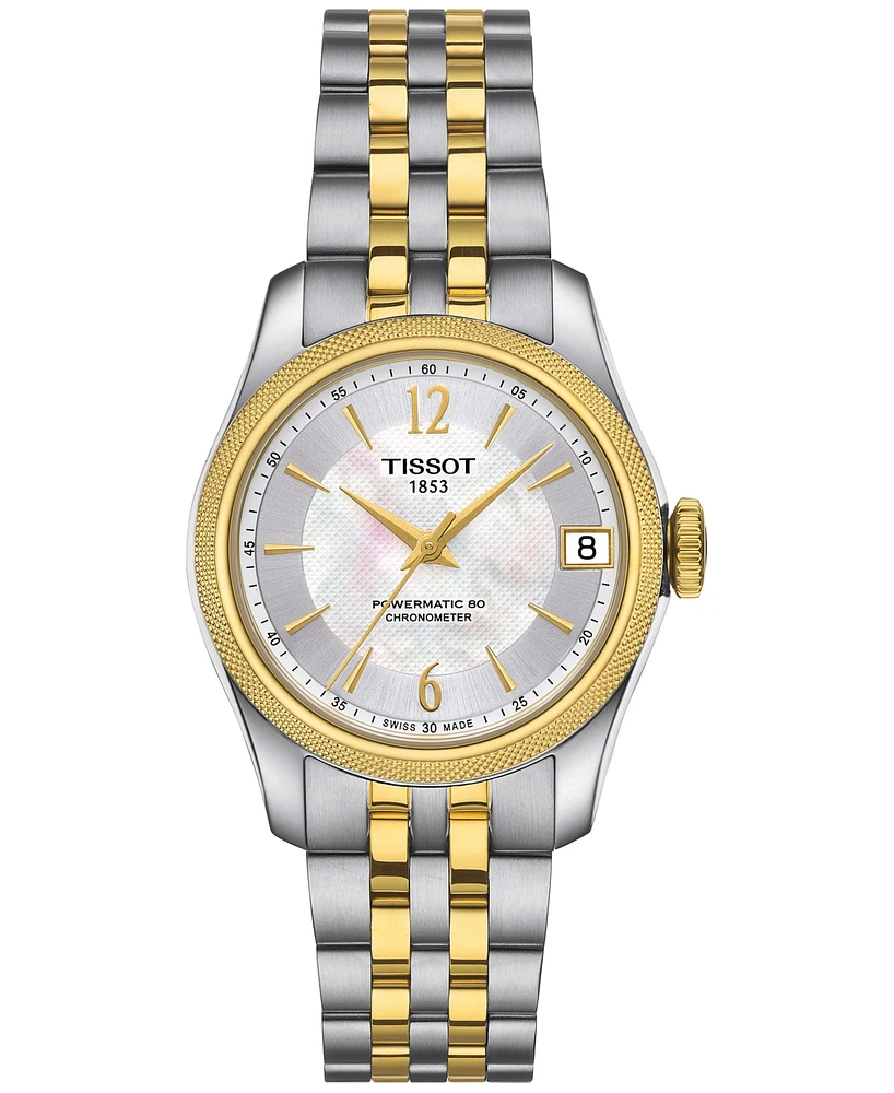 Tissot Women's Swiss Automatic Ballade Cosc Two-Tone Stainless Steel Bracelet Watch 32mm