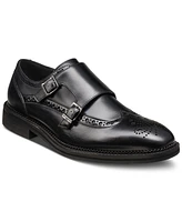 Karl Lagerfeld Paris Men's Double Buckle Monk Strap Wingtip Dress Shoes