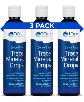 Trace Minerals ConcenTrace Drops | Full Spectrum Minerals | Ionic Liquid Magnesium, Chloride, Potassium | Low Sodium | Energy, Electrolytes