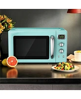 Sugift 0.9 Cu.ft Retro Countertop Compact Microwave Oven