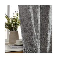 Hlc.me Avalon Jacquard Slub Texture - Privacy Curtains with Grommet Lightweight Window Curtain Panels