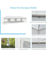 Sugift 10 x 30 Feet Canopy Tent with 5 Removable Sidewalls for Party Wedding