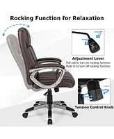 Sugift Swivel Ergonomic Office Chair Computer Desk Chair with Wheels