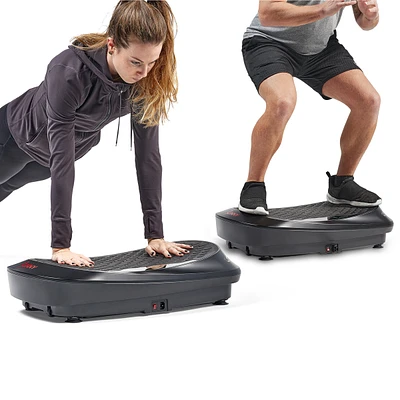 Sunny Health & Fitness Fitboard 4D Vibration Plate Wellness Machine for Toning Weight Loss & Lymphatic Drainage, Oscillation Therapy Platform