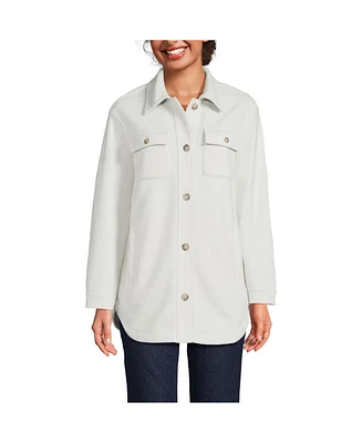 Lands' End Women's Luxe Fleece Shirt Jacket