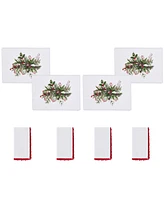 Avanti Pine Ivy Polyester 8 Piece Placemats/Napkins Set