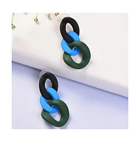 Sohi Women's Chainlink Drop Earrings