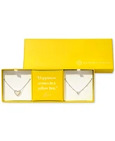 Kendra Scott Rhodium-Plated 2-Pc. Set Mother-of-Pearl Heart Adjustable Pendant Necklaces