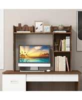Desk Bookshelf Desktop Storage Organizer Display Shelf Rack Dorm Office