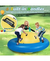 Costway 7.5 Ft Inflatable Dome Rocker Bouncer with 6 Handles Fun Outdoor Game