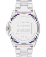 Coach Women's Greyson Ionic Plated Rainbow Ceramic Bracelet Watch 36mm