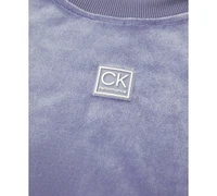 Calvin Klein Performance Big Girls Luxe Velour Pullover Sweatshirt