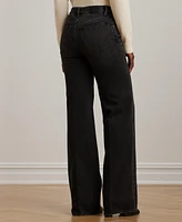 Lauren Ralph Women's Mid-Rise Wide-Leg Jeans