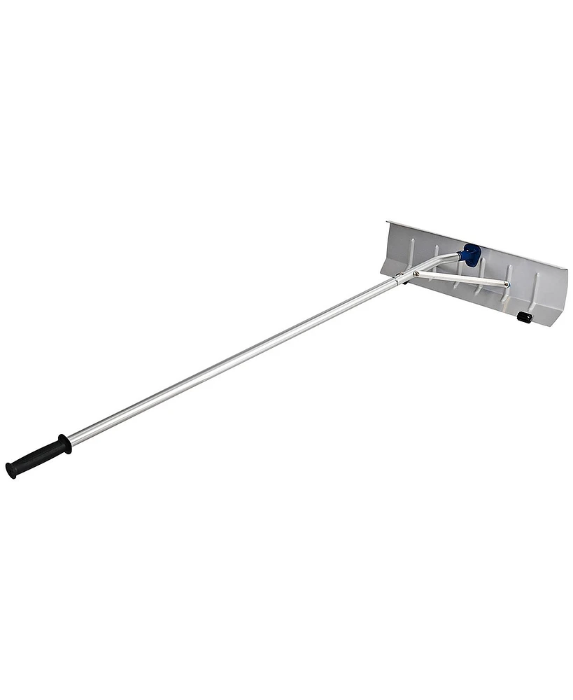 Givimo 5-20 Feet Extendable Aluminum Snow Roof Rake with Wheels Handle