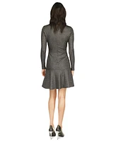 Michael Kors Women's Crewneck Long-Sleeve Dress