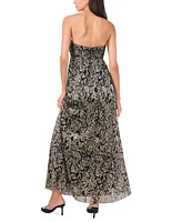 Parker Women's The Piper Metallic-Print Strapless Maxi Dress