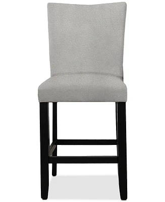 Kellet Grey Velvet Counter Height Chair, Created for Macy's