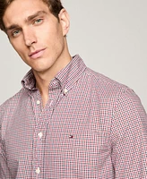 Tommy Hilfiger Men's Regular-Fit Flex Gingham Check Button-Down Poplin Shirt