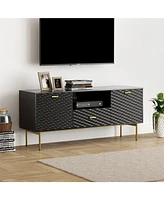 Hulala Home Vittore Modern Tv Stand for TVs up to 65" with Metal Legs