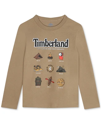 Timberland Little Boys Long-Sleeve Step Outside Graphic T-Shirt