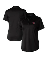 Cutter & Buck Women's Black Louisville Cardinals Prospect Textured Stretch Polo Top