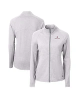 Cutter & Buck Women's Heather Gray Santa Clara Broncos Adapt Eco Knit Full-Zip Jacket