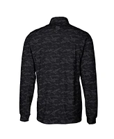 Cutter & Buck Men's Black Cincinnati Bearcats Traverse Camo Print Stretch Quarter-Zip Pullover Top