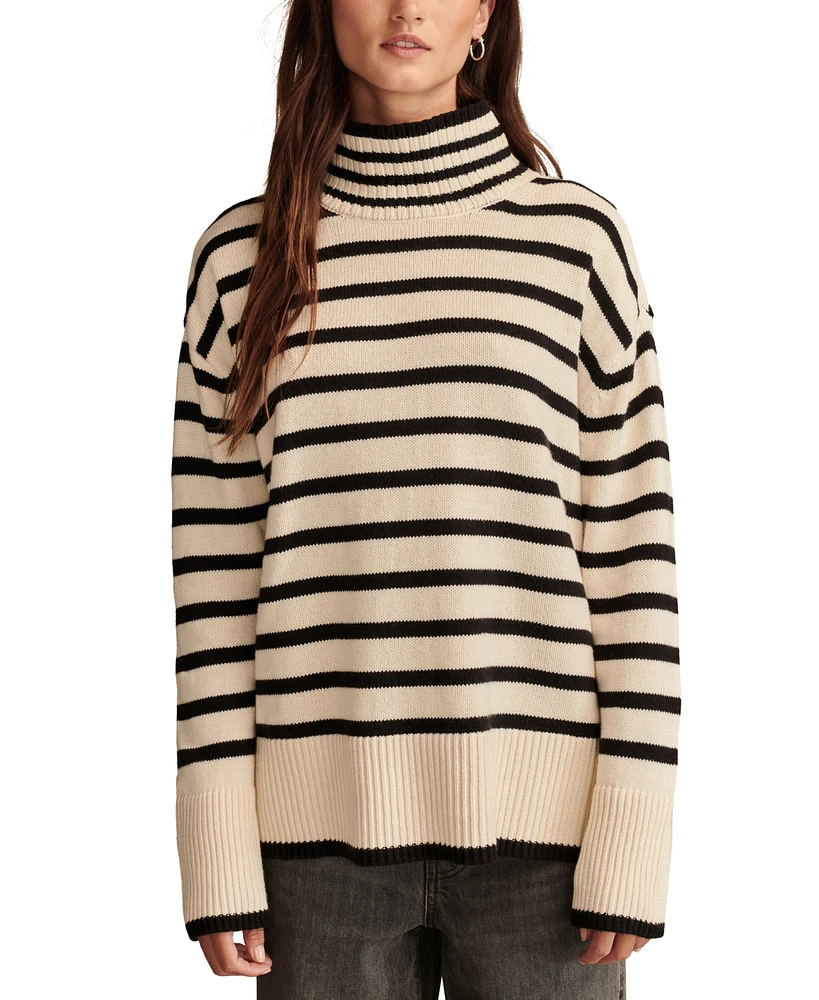 Lucky Brand Women's Mock Neck Long-Sleeve Tunic Sweater