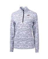 Cutter & Buck Women's Charcoal James Madison Dukes Traverse Camo Quarter-Zip Pullover Top